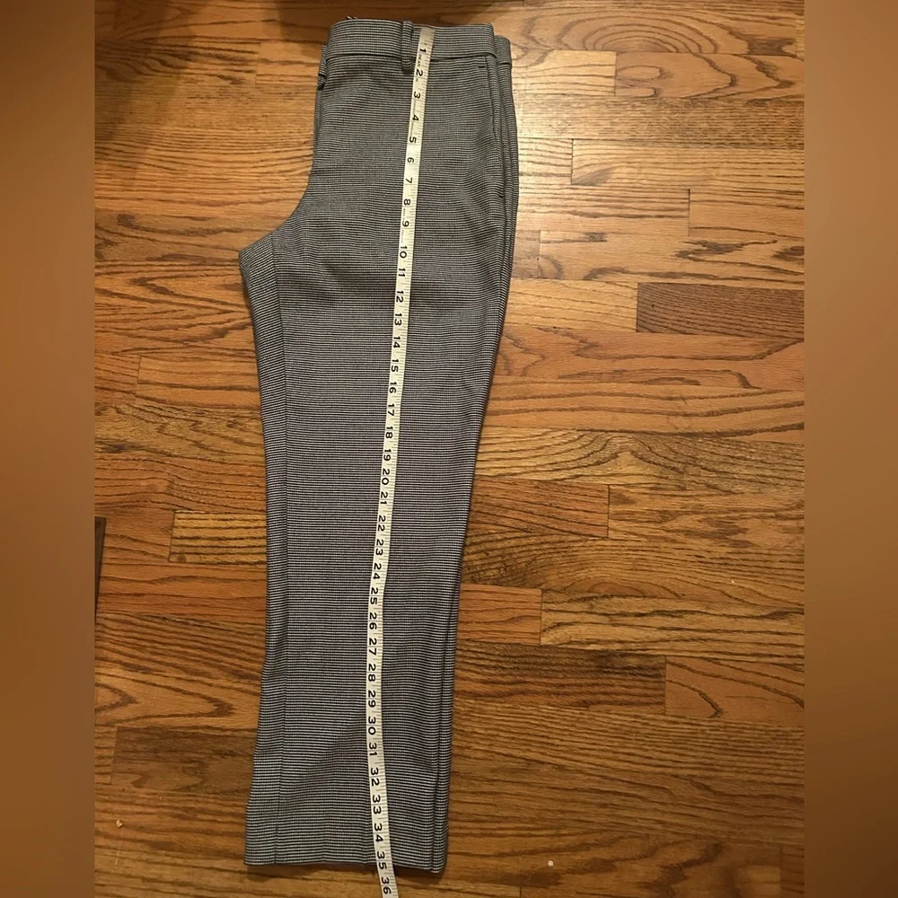 Ann Taylor Women's Preppy Classic Curvy Fit Black White & Houndstooth Pants